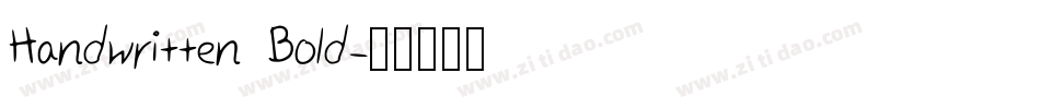 Handwritten Bold字体转换